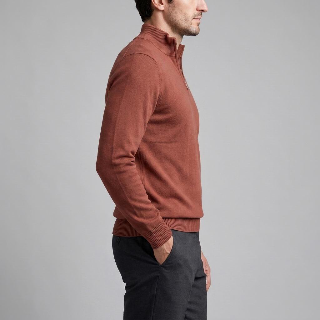Men's Slim Fit Half-Zip Knit Sweater