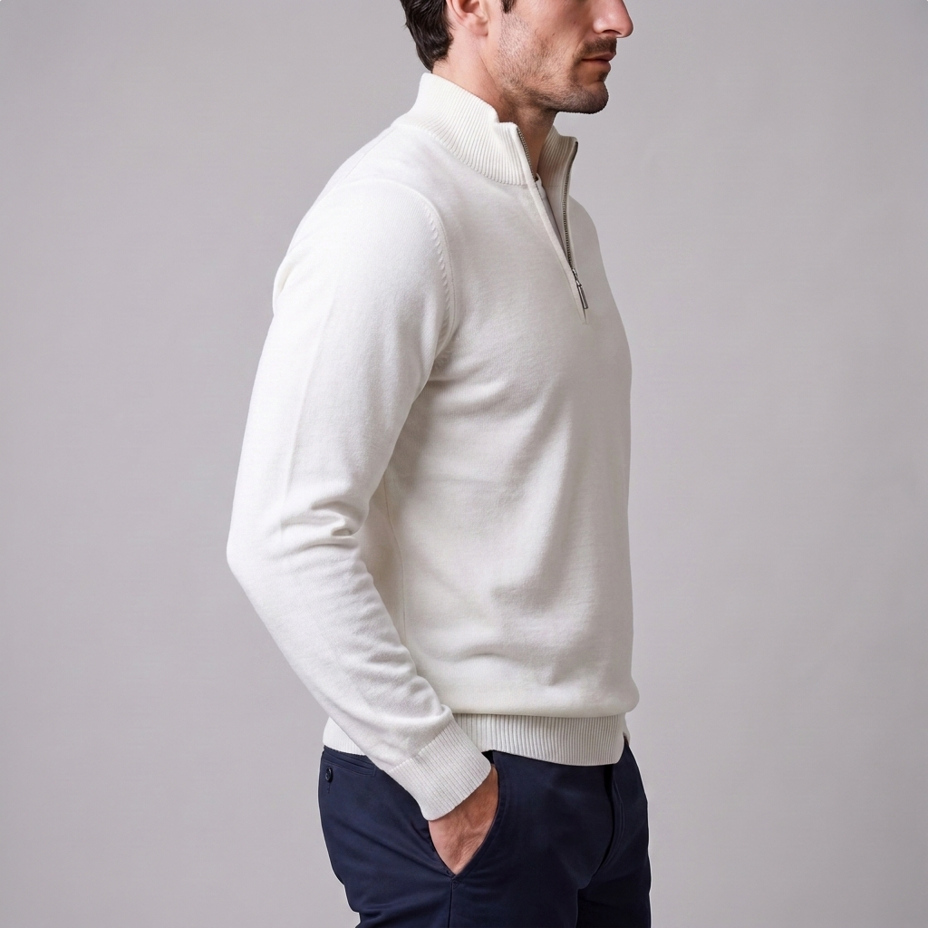 Men's Slim Fit Half-Zip Knit Sweater