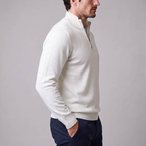 Men's Slim Fit Half-Zip Knit Sweater