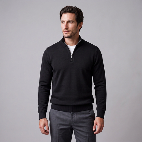 Men's Slim Fit Half-Zip Knit Sweater