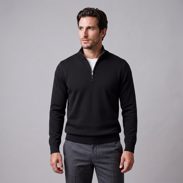 Men's Slim Fit Half-Zip Knit Sweater