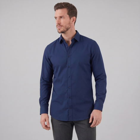 Men's Slim Fit Long-Sleeve Dress Shirt