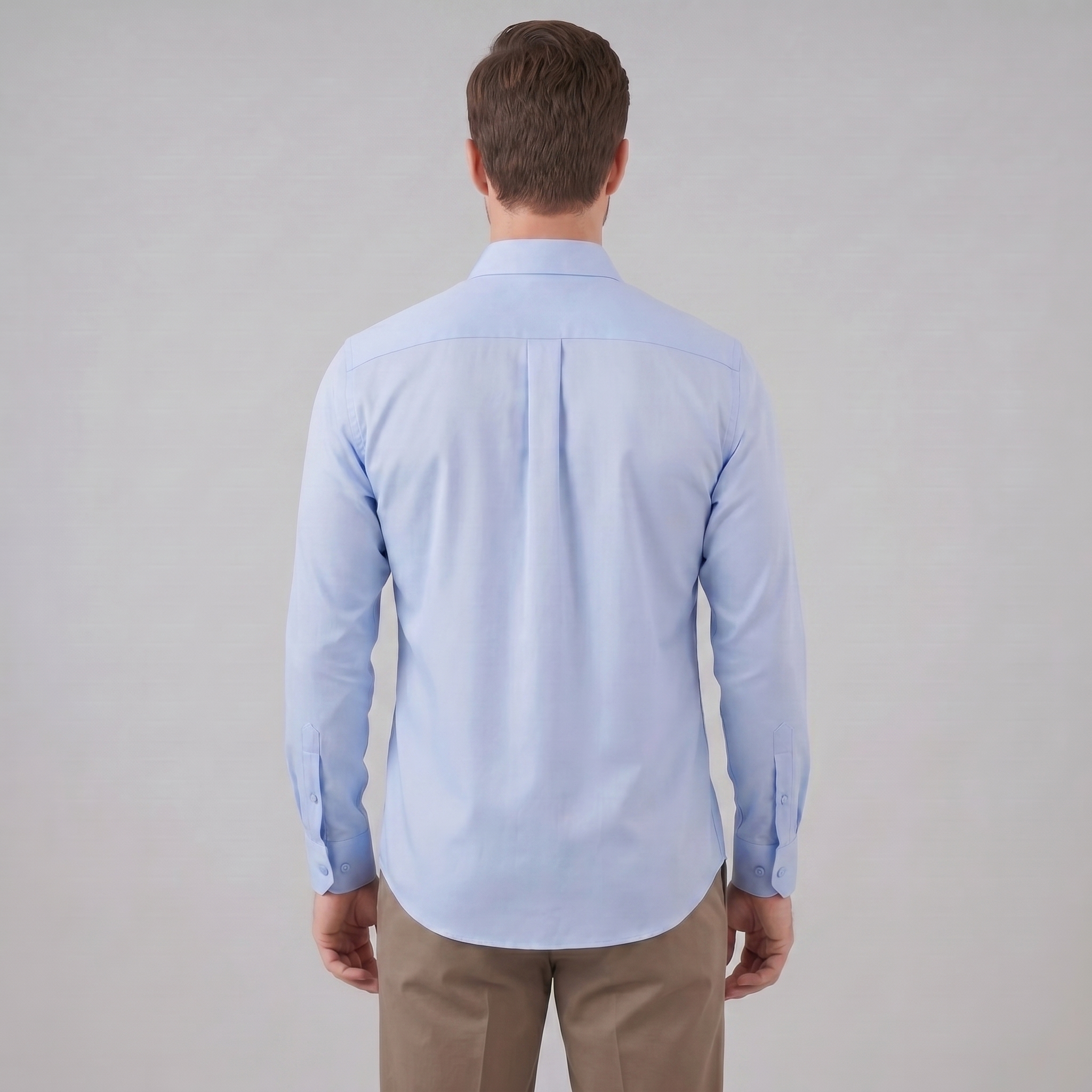 Men's Slim Fit Long-Sleeve Dress Shirt