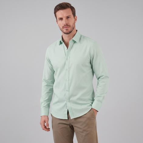 Men's Slim Fit Long-Sleeve Dress Shirt
