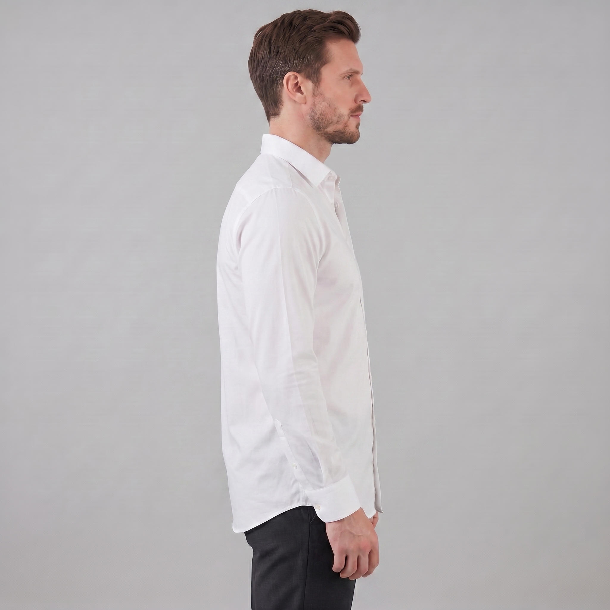 Men's Slim Fit Long-Sleeve Dress Shirt