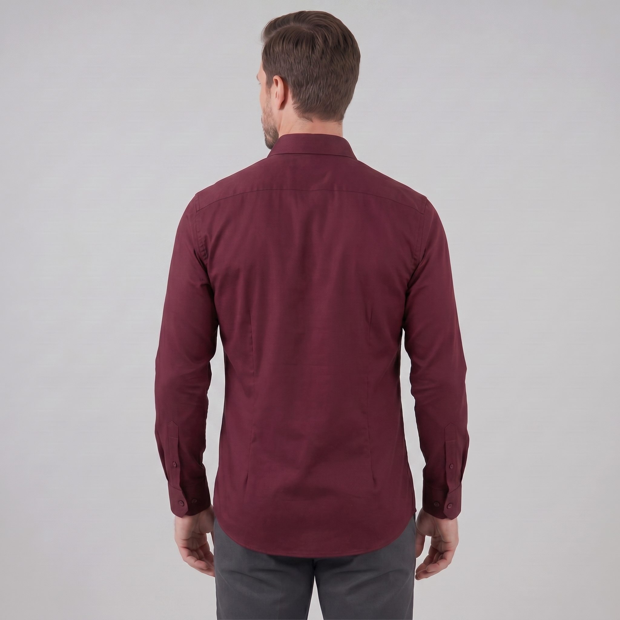 Men's Slim Fit Long-Sleeve Dress Shirt