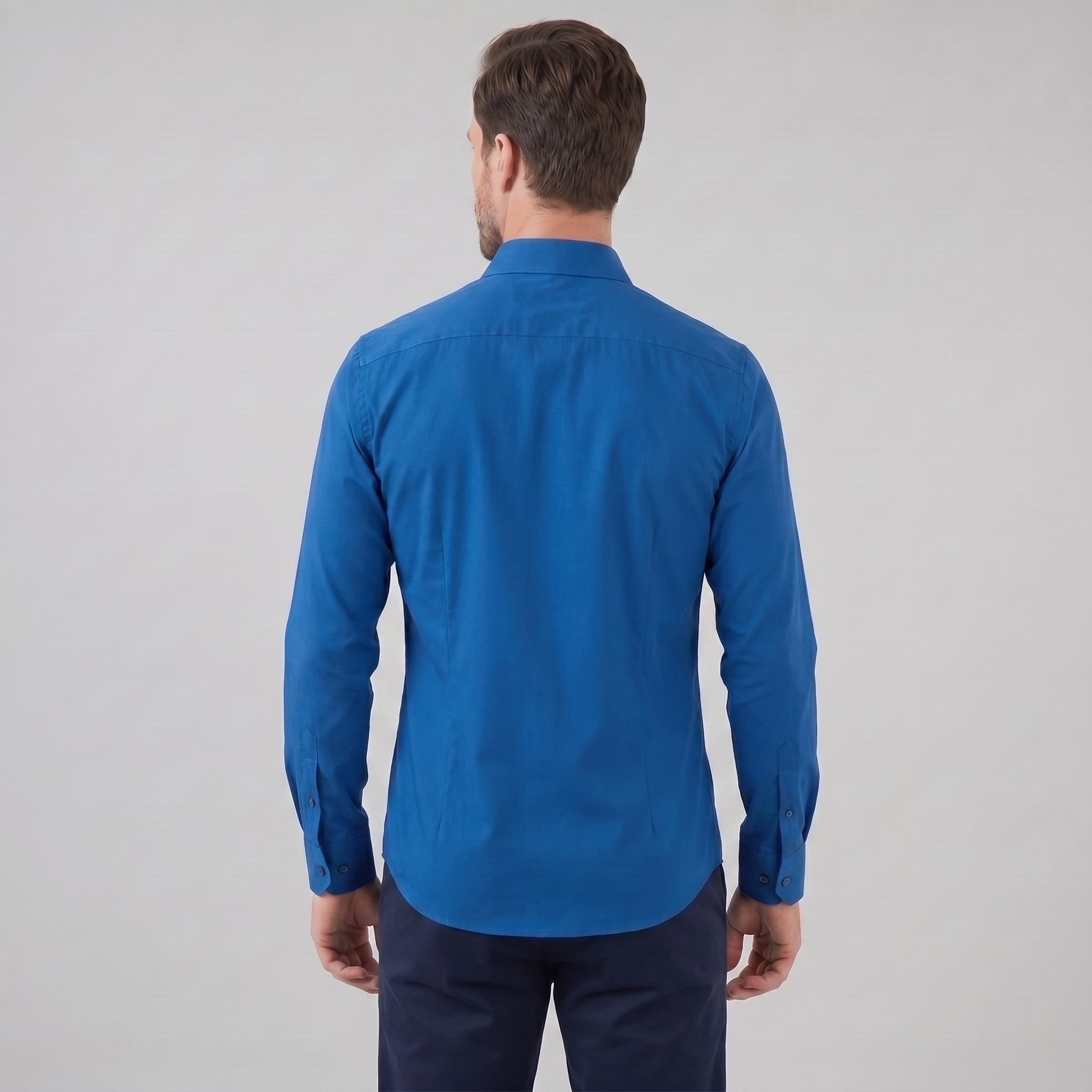 Men's Slim Fit Long-Sleeve Dress Shirt
