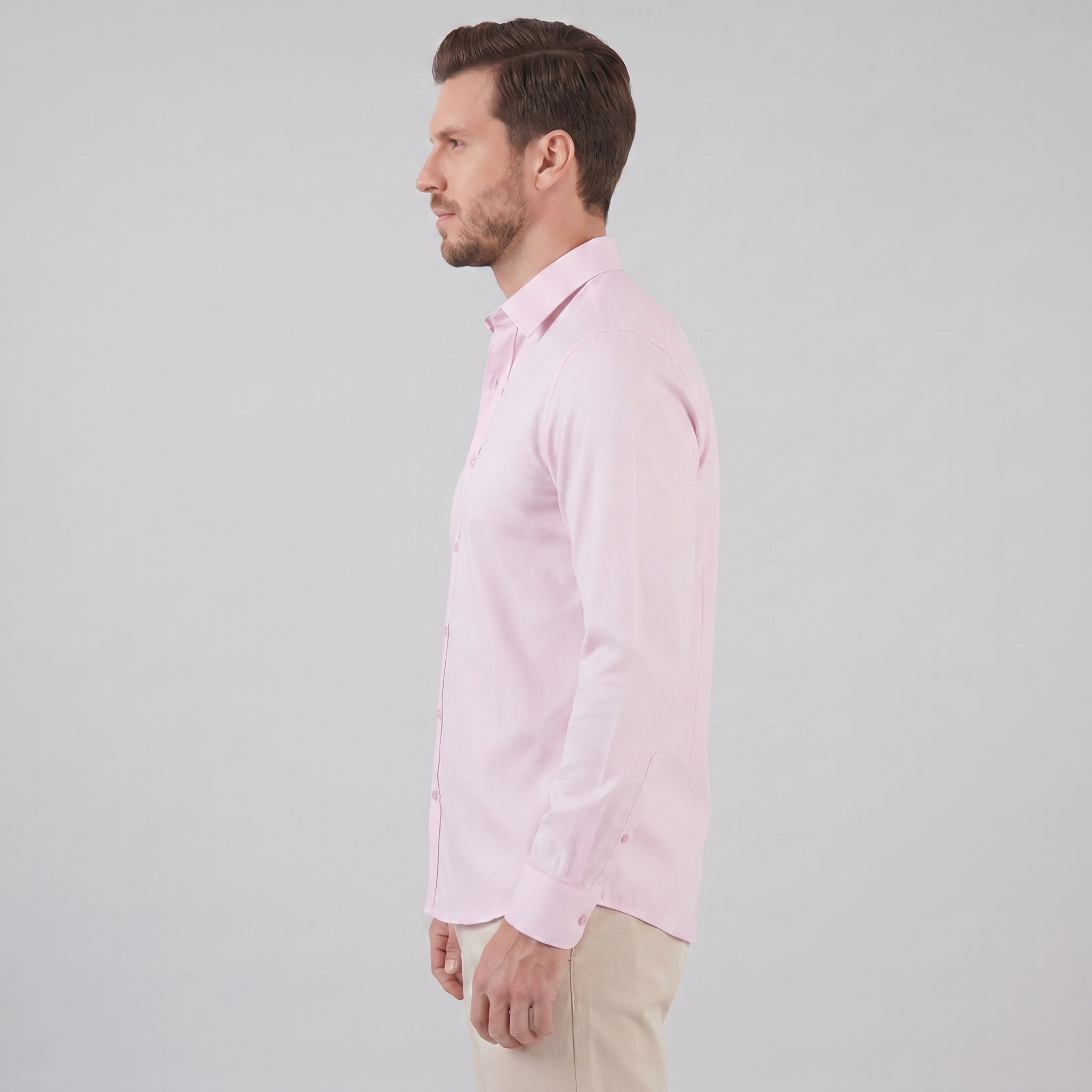 Men's Slim Fit Long-Sleeve Dress Shirt