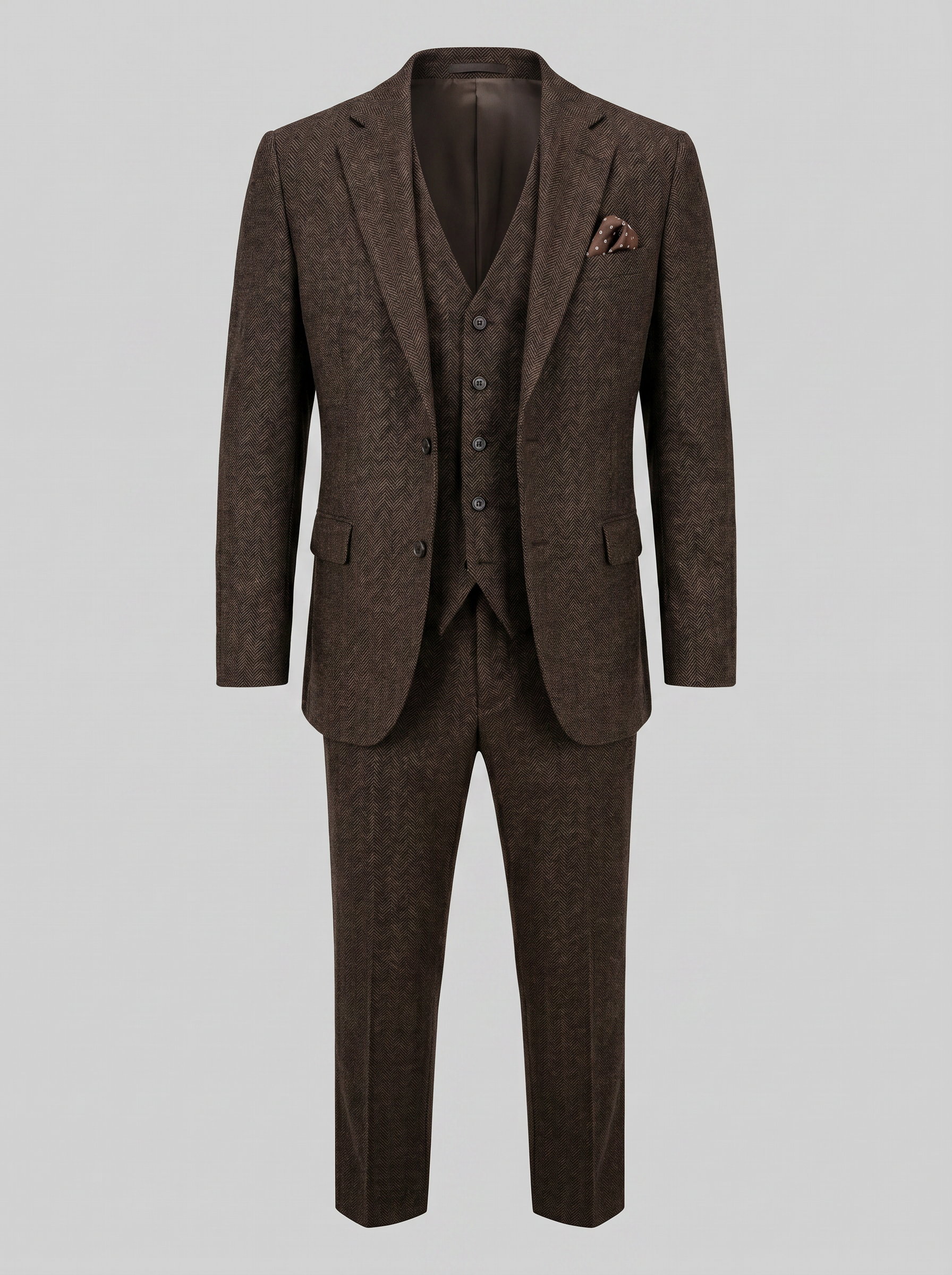 Men's Slim Fit Three-Piece Suit with Vest for Weddings