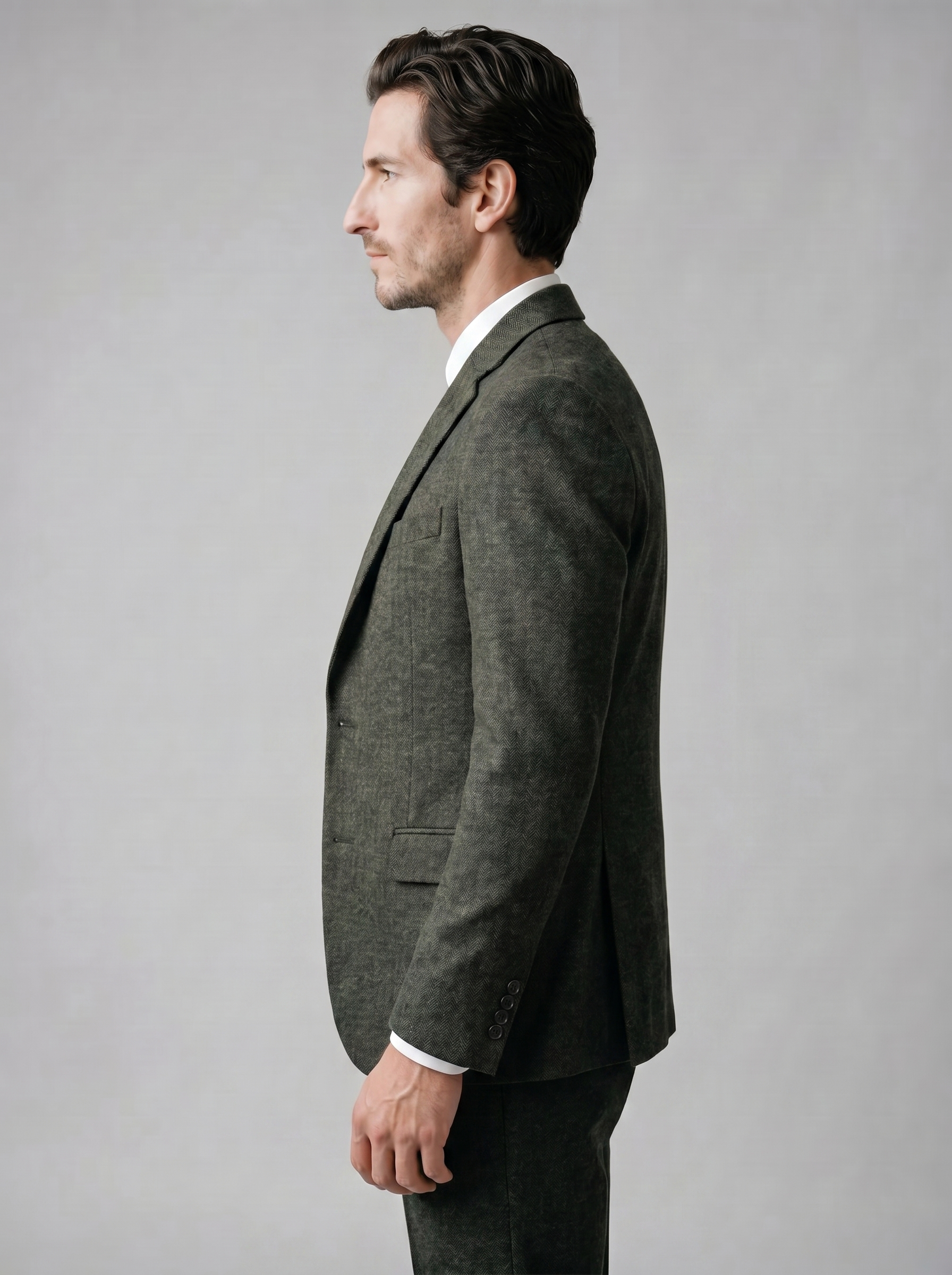 Men's Slim Fit Three-Piece Suit with Vest for Weddings