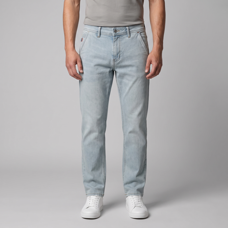 Men's Slim Fit Washed Denim Jeans