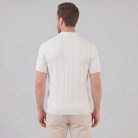 Men's Slim Fit Zip Up Polo Shirt