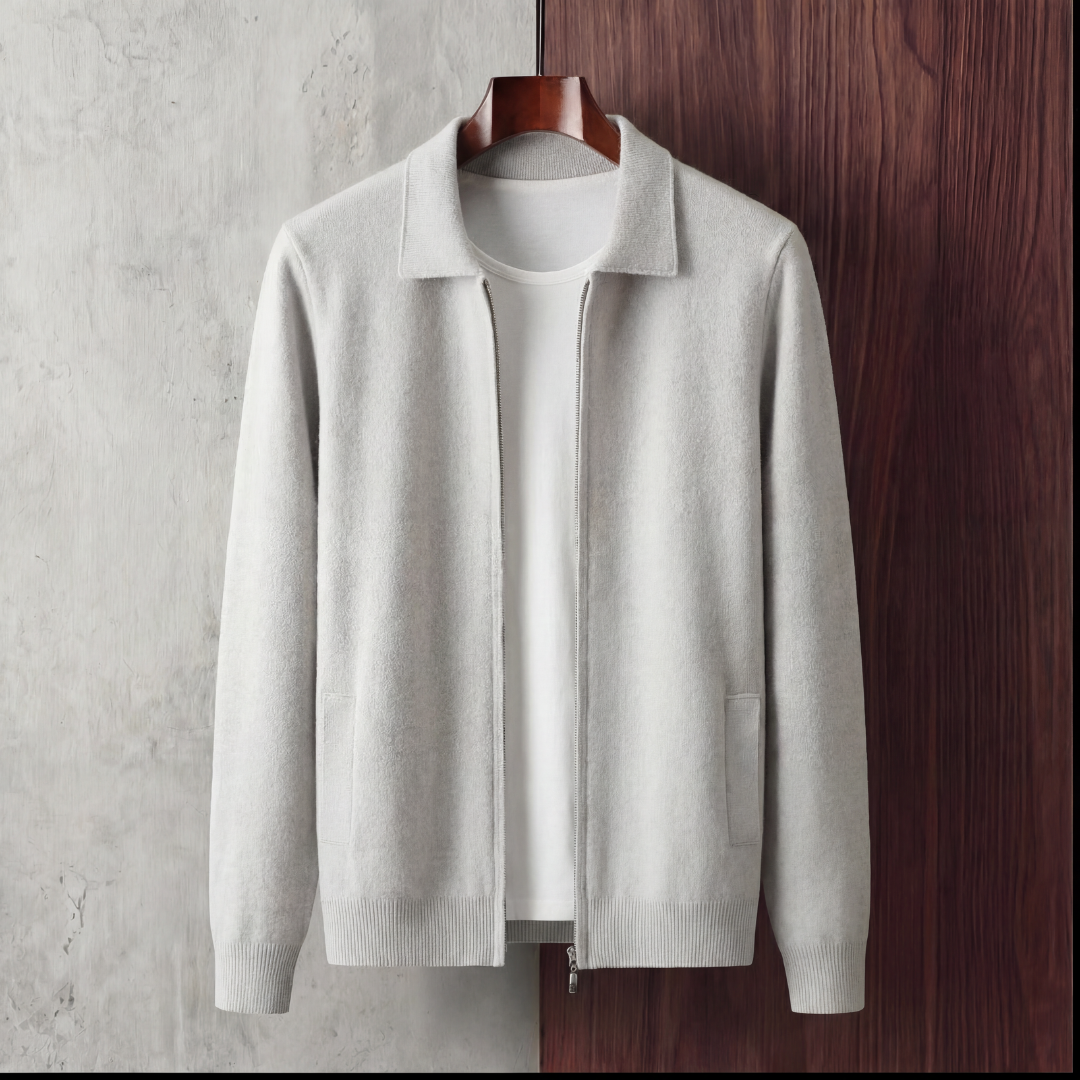 Men's Soft Fabric Zip Up Vest