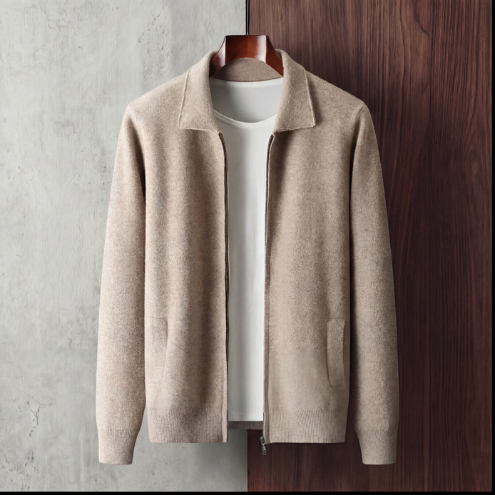 Men's Soft Fabric Zip Up Vest