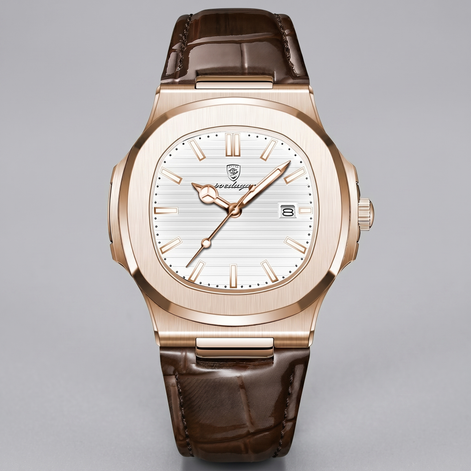 Men's Sports Luxury Leather Strap Watch