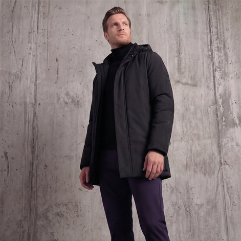 Men's Spring Puffer Jacket with Hood