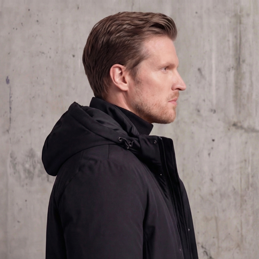 Men's Spring Puffer Jacket with Hood