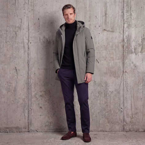 Men's Spring Puffer Jacket with Hood