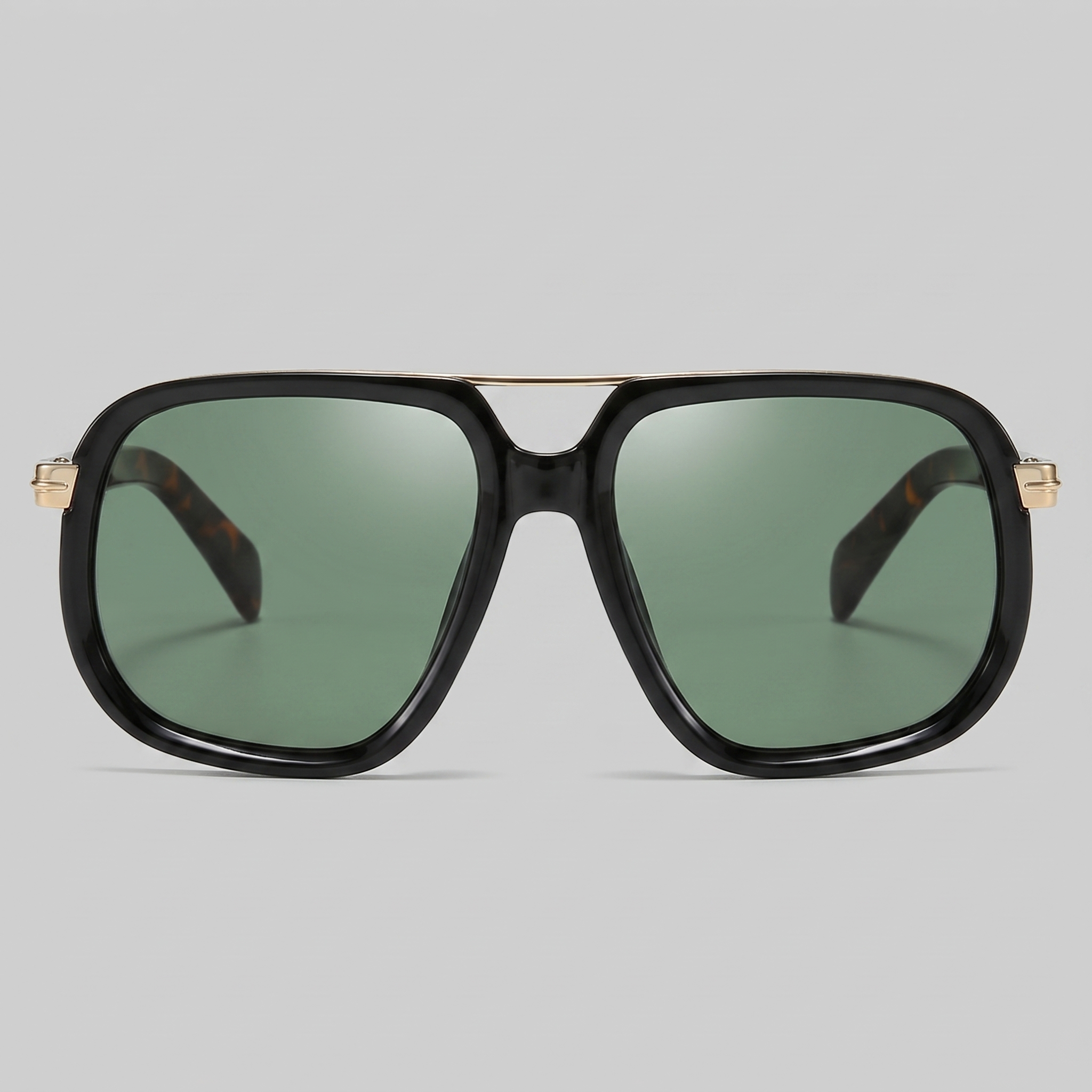 Men's Square Double-Bridge Sunglasses