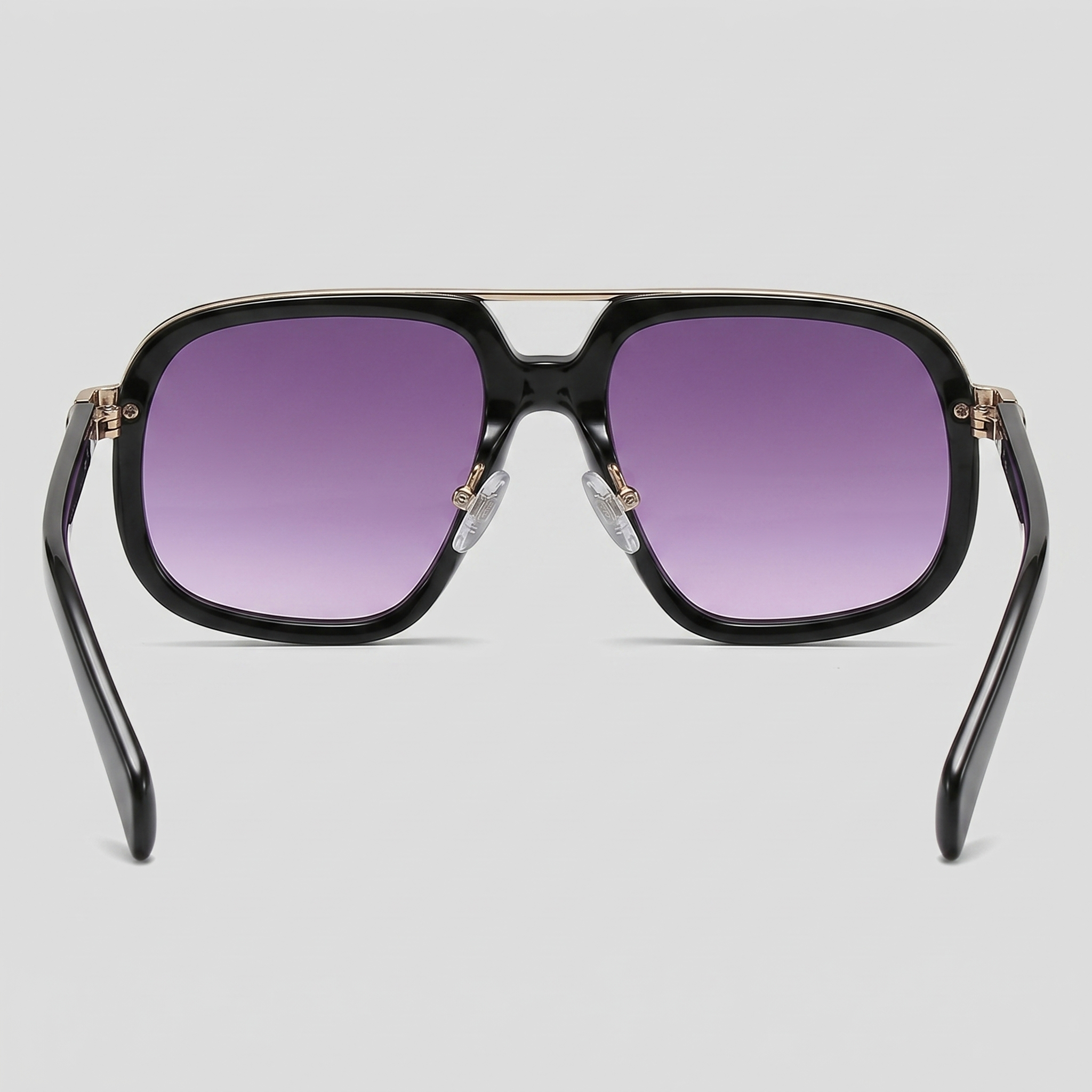 Men's Square Double-Bridge Sunglasses