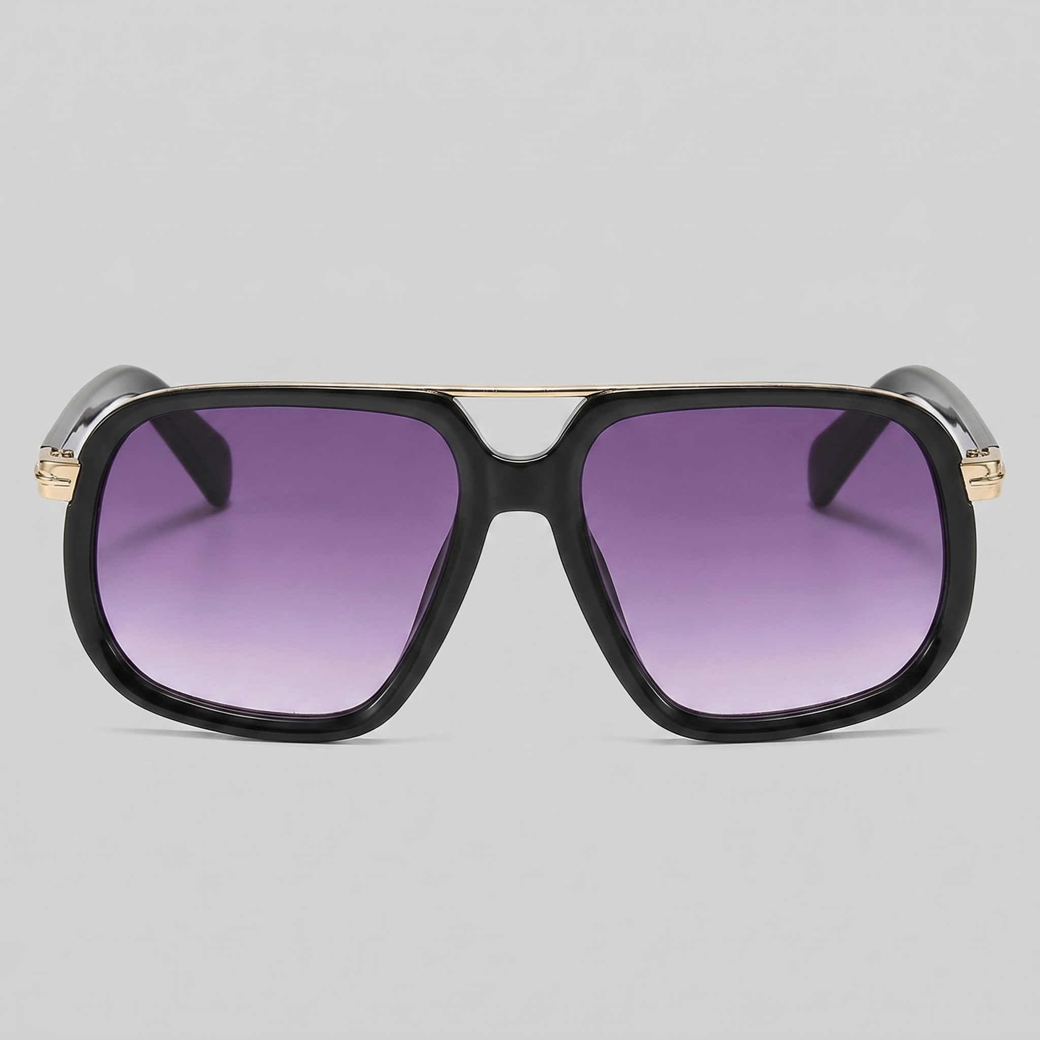 Men's Square Double-Bridge Sunglasses