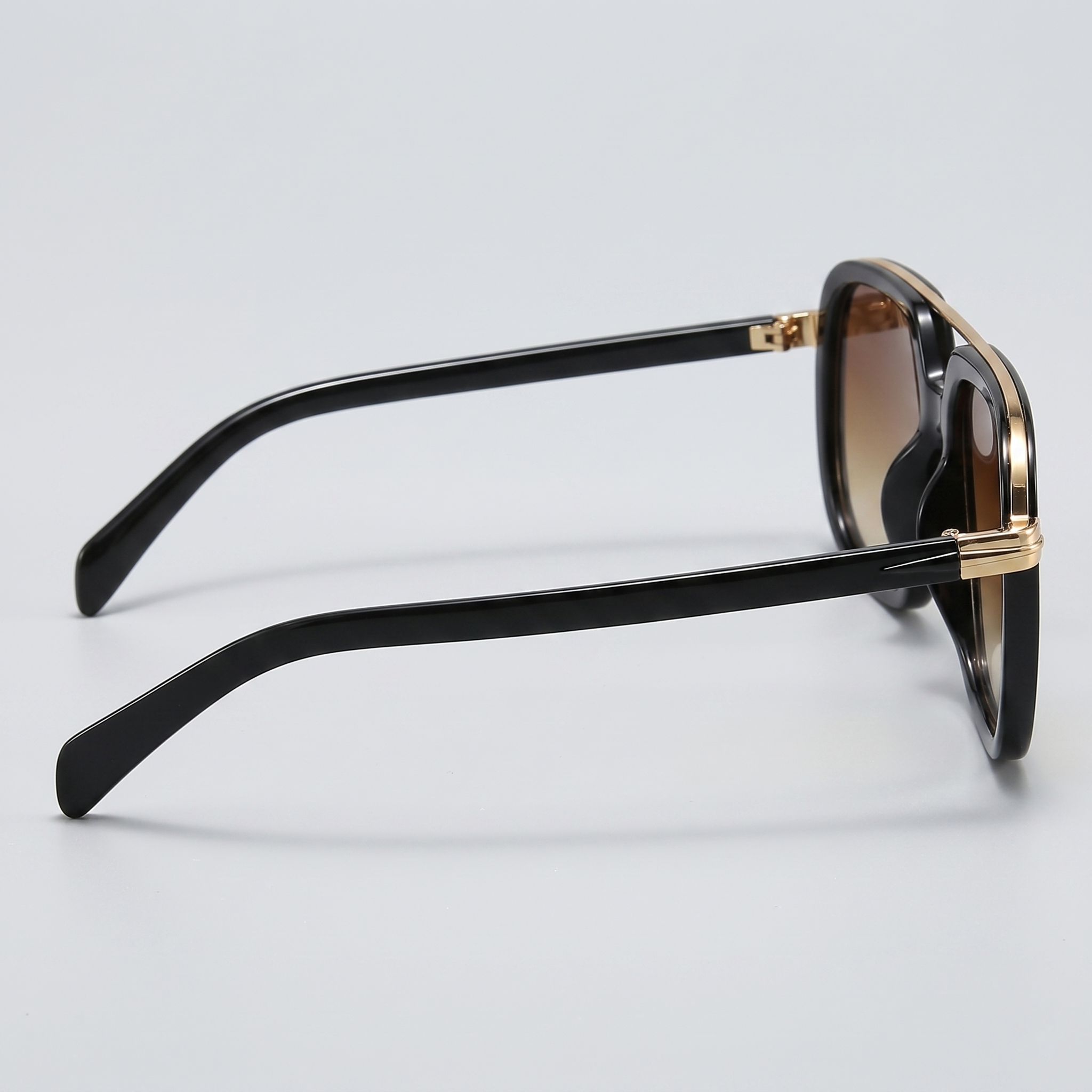 Men's Square Double-Bridge Sunglasses