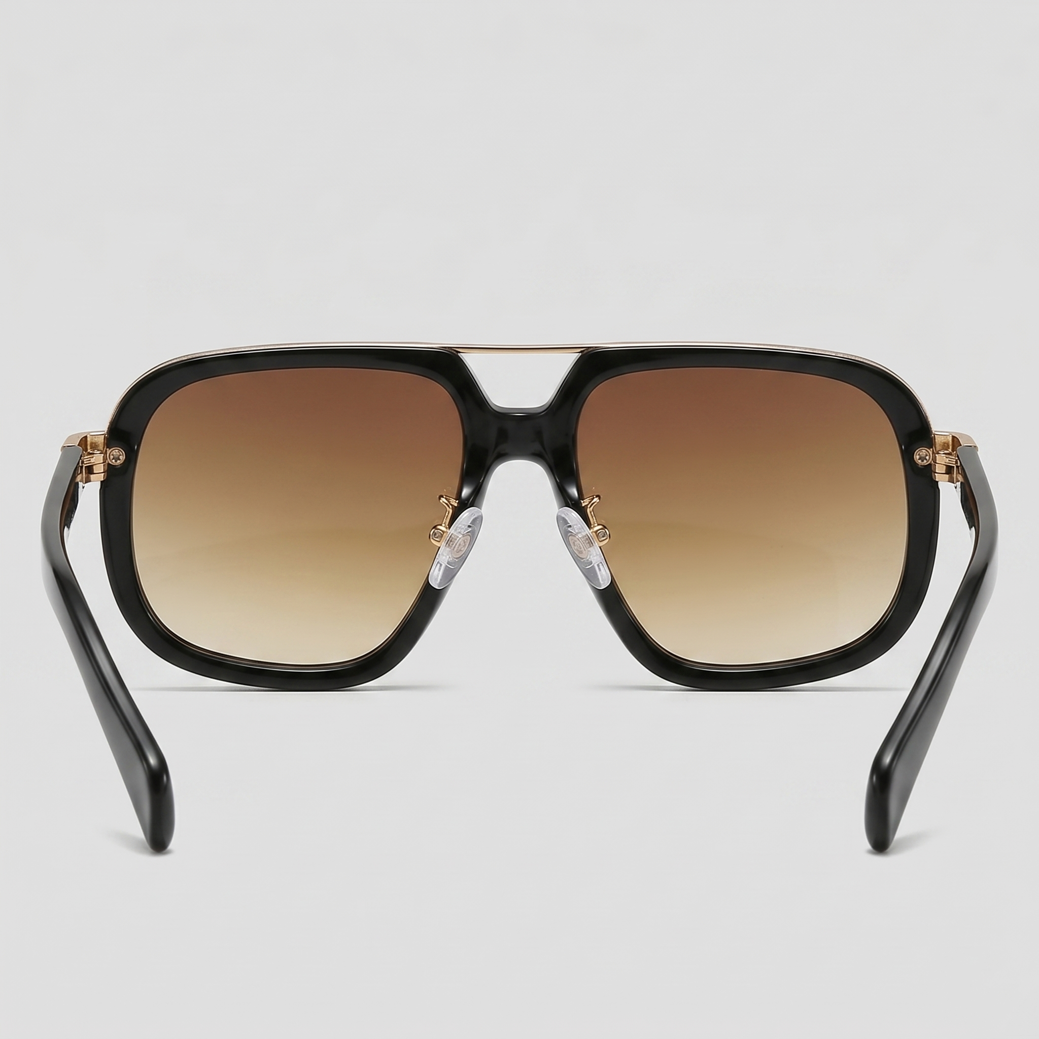 Men's Square Double-Bridge Sunglasses