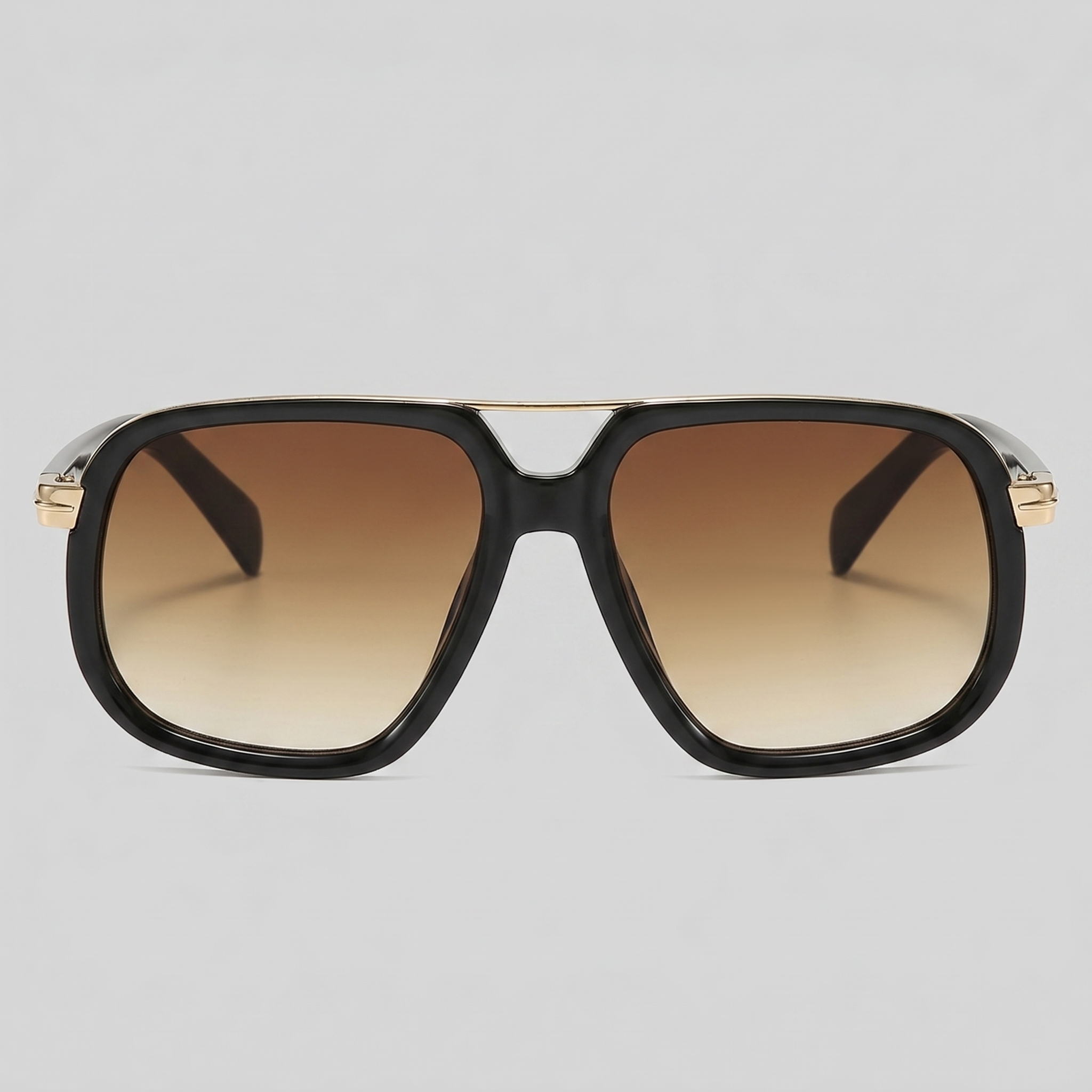 Men's Square Double-Bridge Sunglasses