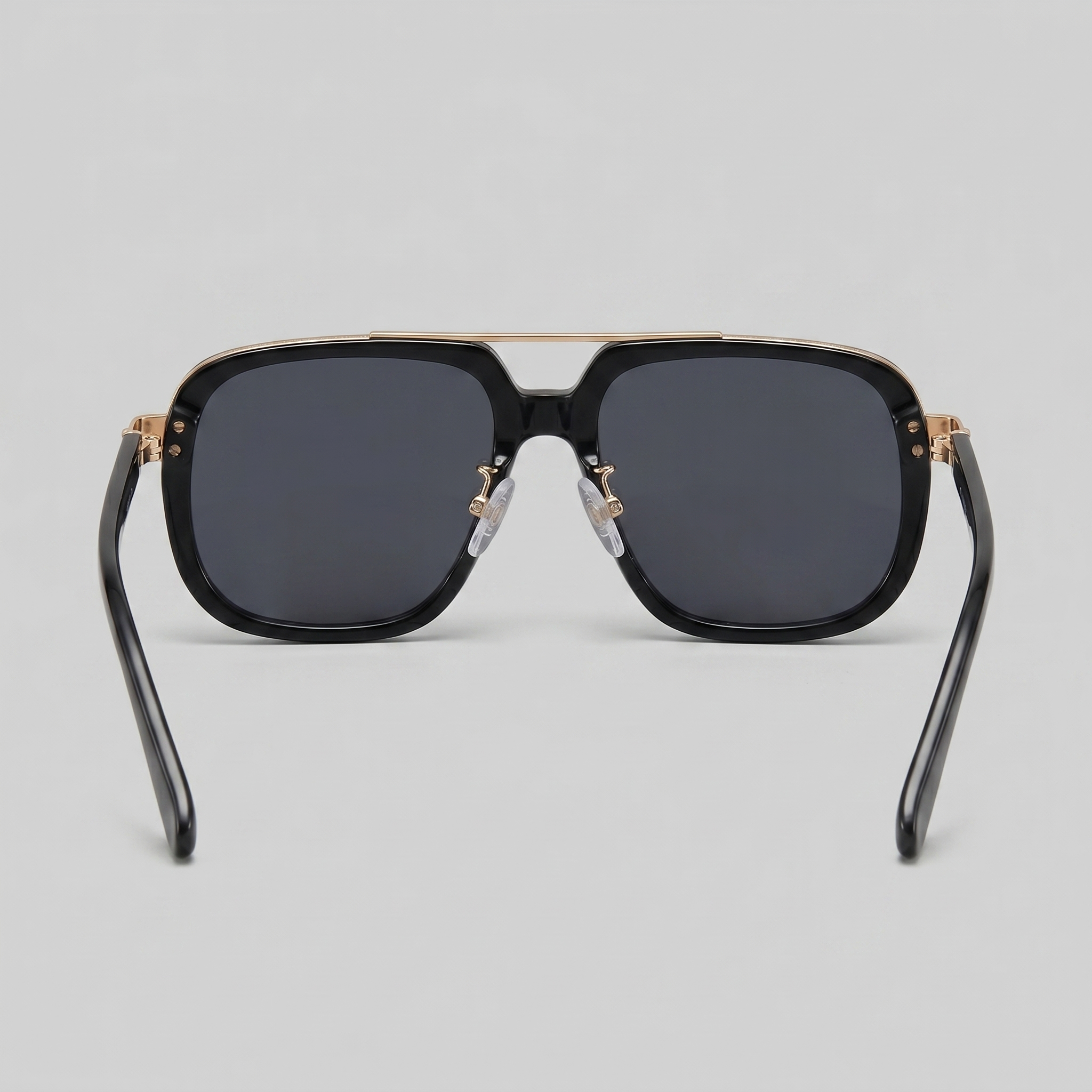 Men's Square Double-Bridge Sunglasses