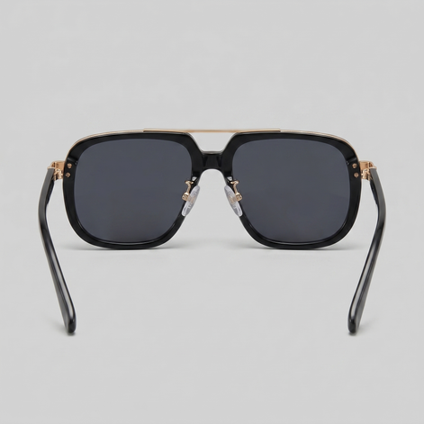 Men's Square Double-Bridge Sunglasses