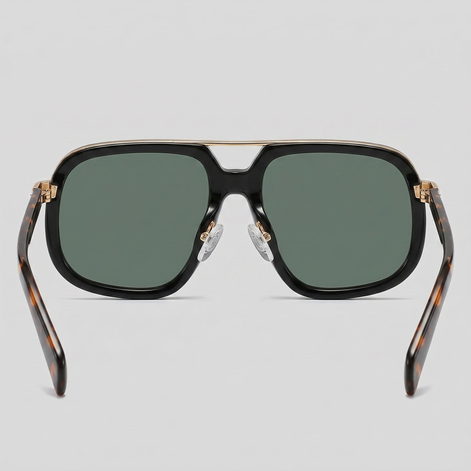 Men's Square Double-Bridge Sunglasses