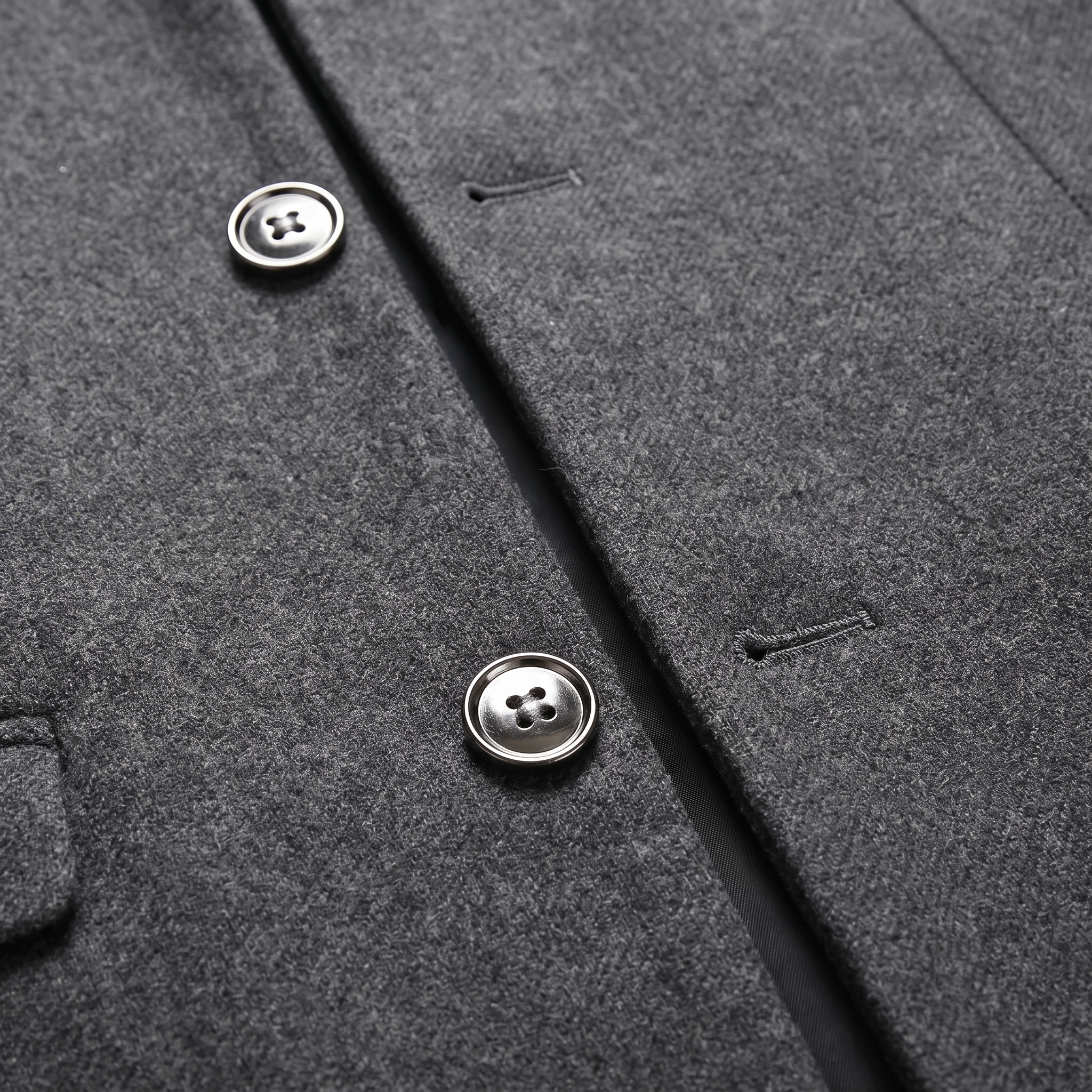 Men's Stand Collar Longline Overcoat