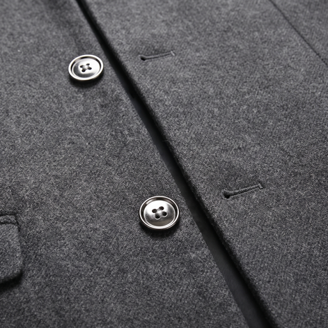 Men's Stand Collar Longline Overcoat