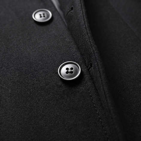 Men's Stand Collar Longline Overcoat