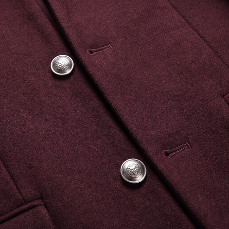 Men's Stand Collar Longline Overcoat