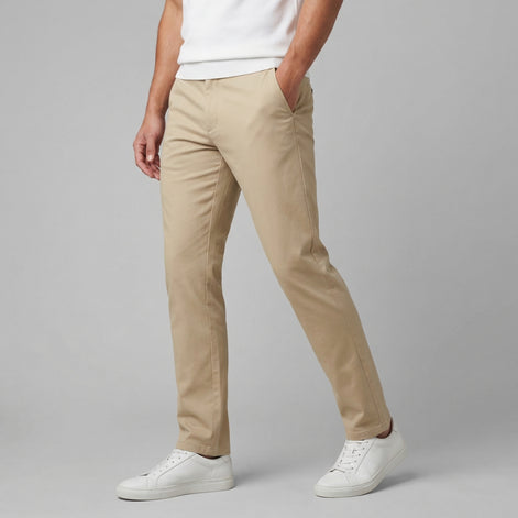 Men's Straight-Fit Chino Trousers