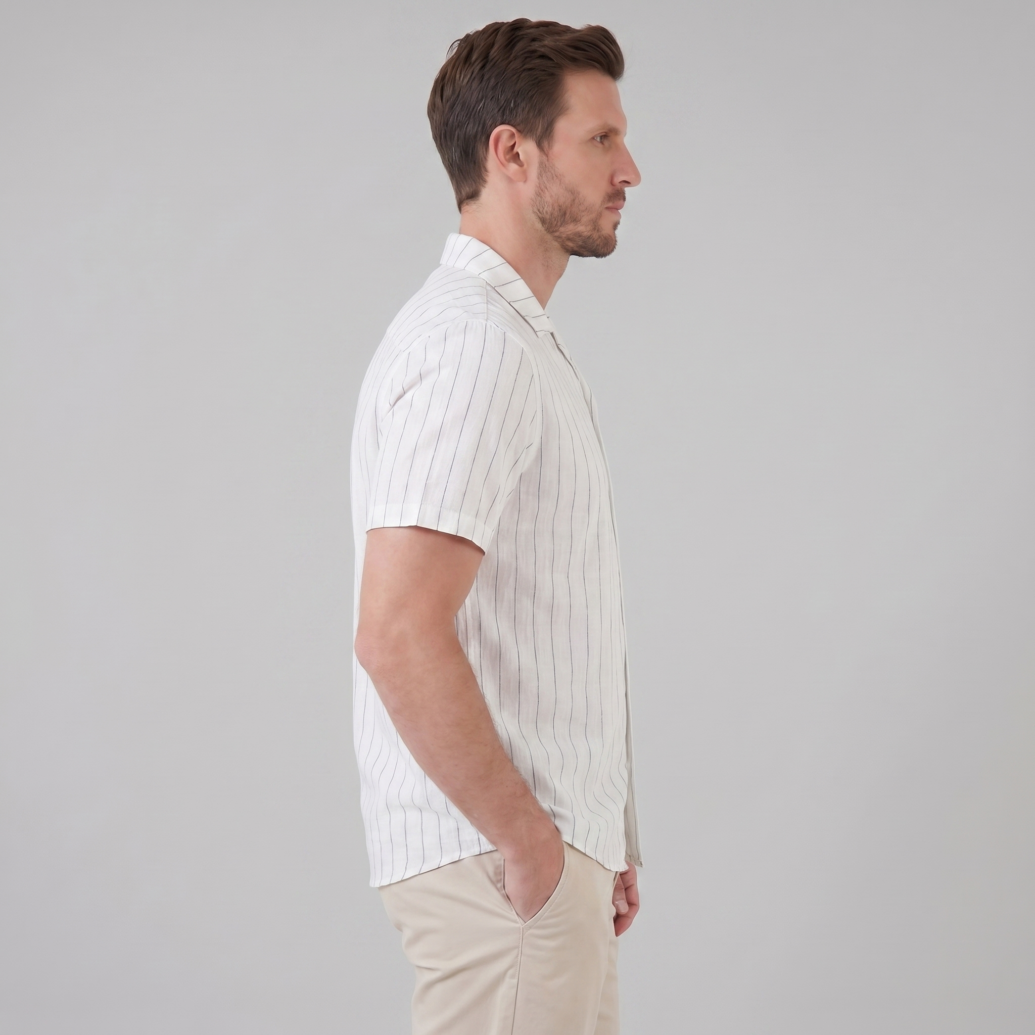 Men's Stripe Button-Down Shirt
