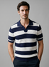 Men's Stripe Jacquard Knit Polo