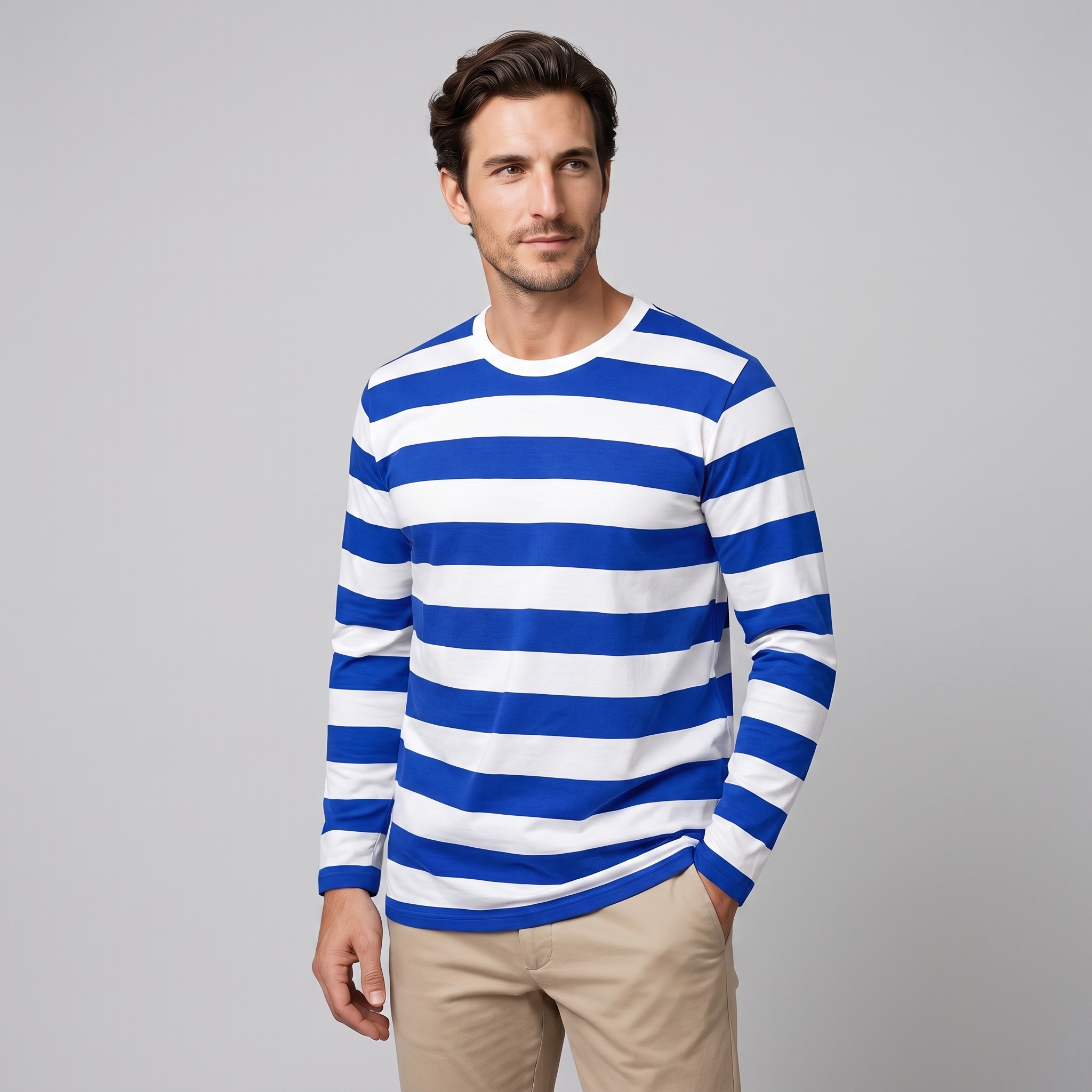Men's Stripe Long Sleeve Shirt