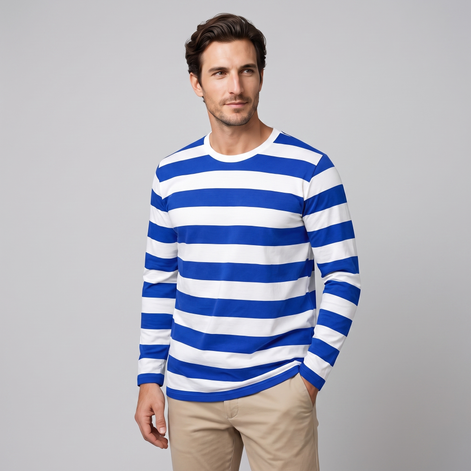 Men's Stripe Long Sleeve Shirt