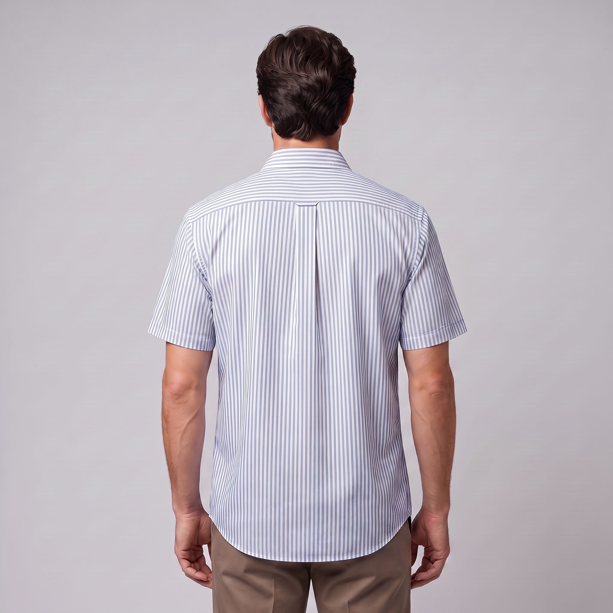 Men's Stripe Oversized Short Sleeve Shirt