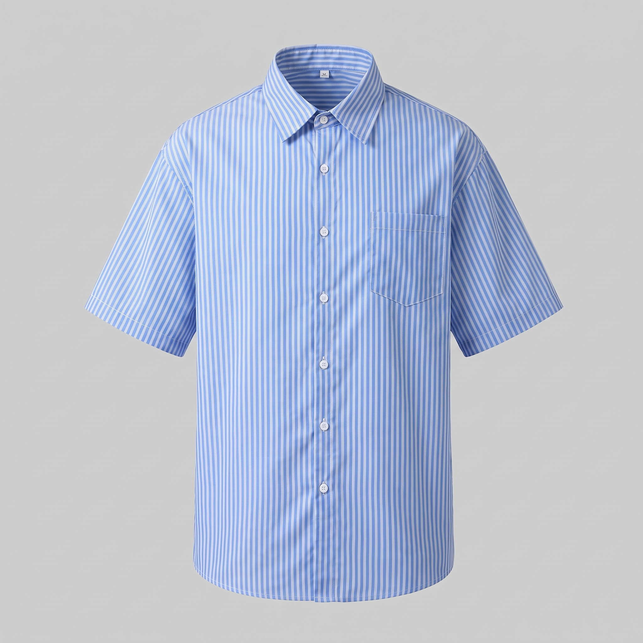 Men's Stripe Oversized Short Sleeve Shirt