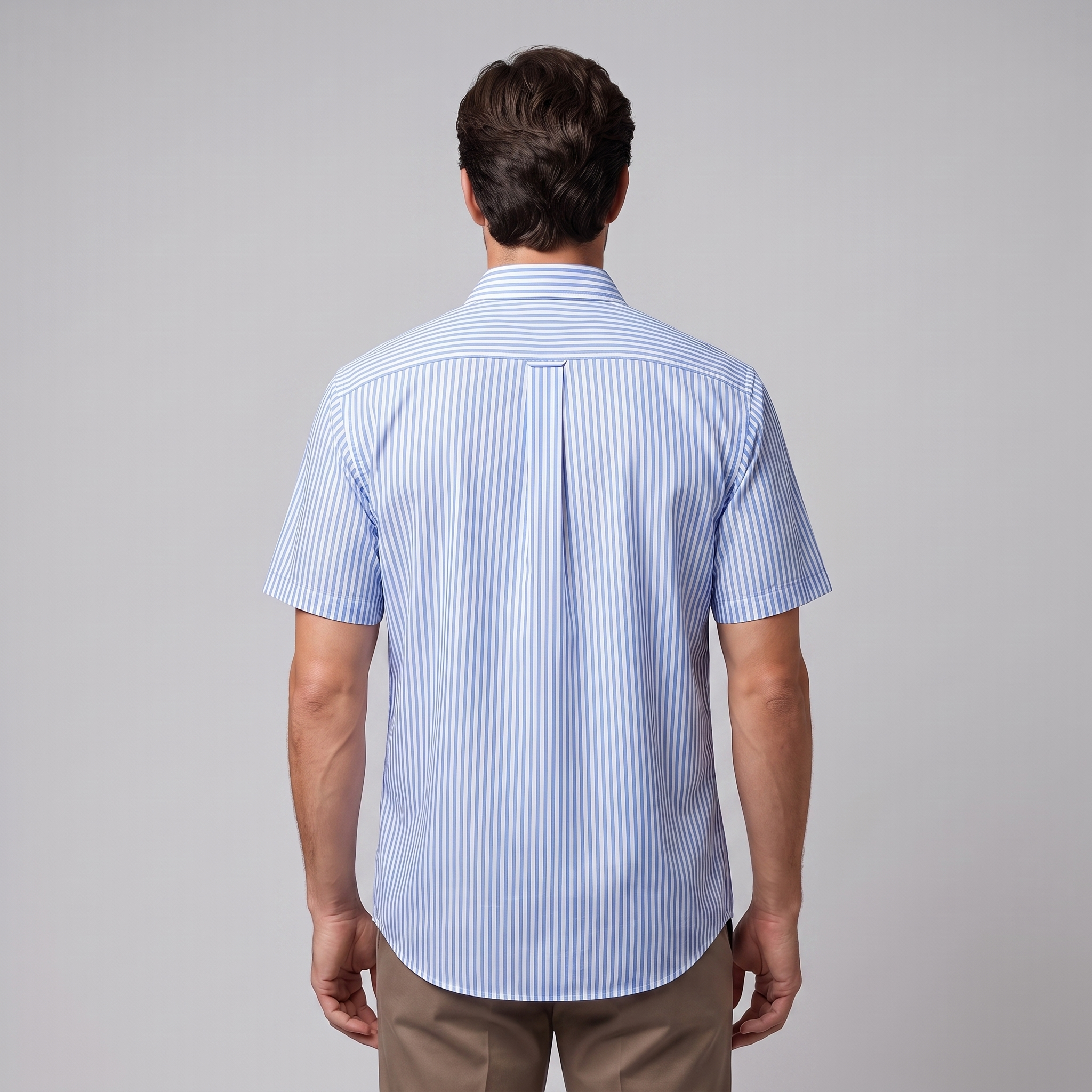 Men's Stripe Oversized Short Sleeve Shirt