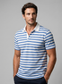 Men's Striped Short Sleeve Polo Shirt