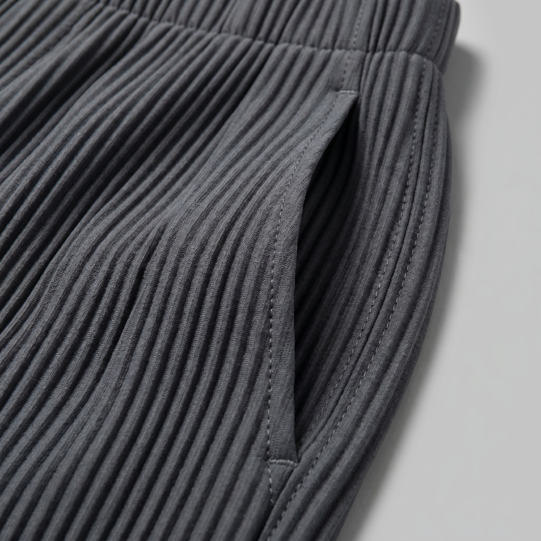 Men's Striped Trousers with Drawstring Elastic Waistband