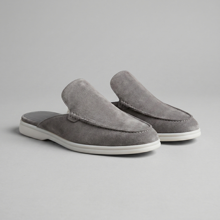 Men's Suede Backless Loafer Mules