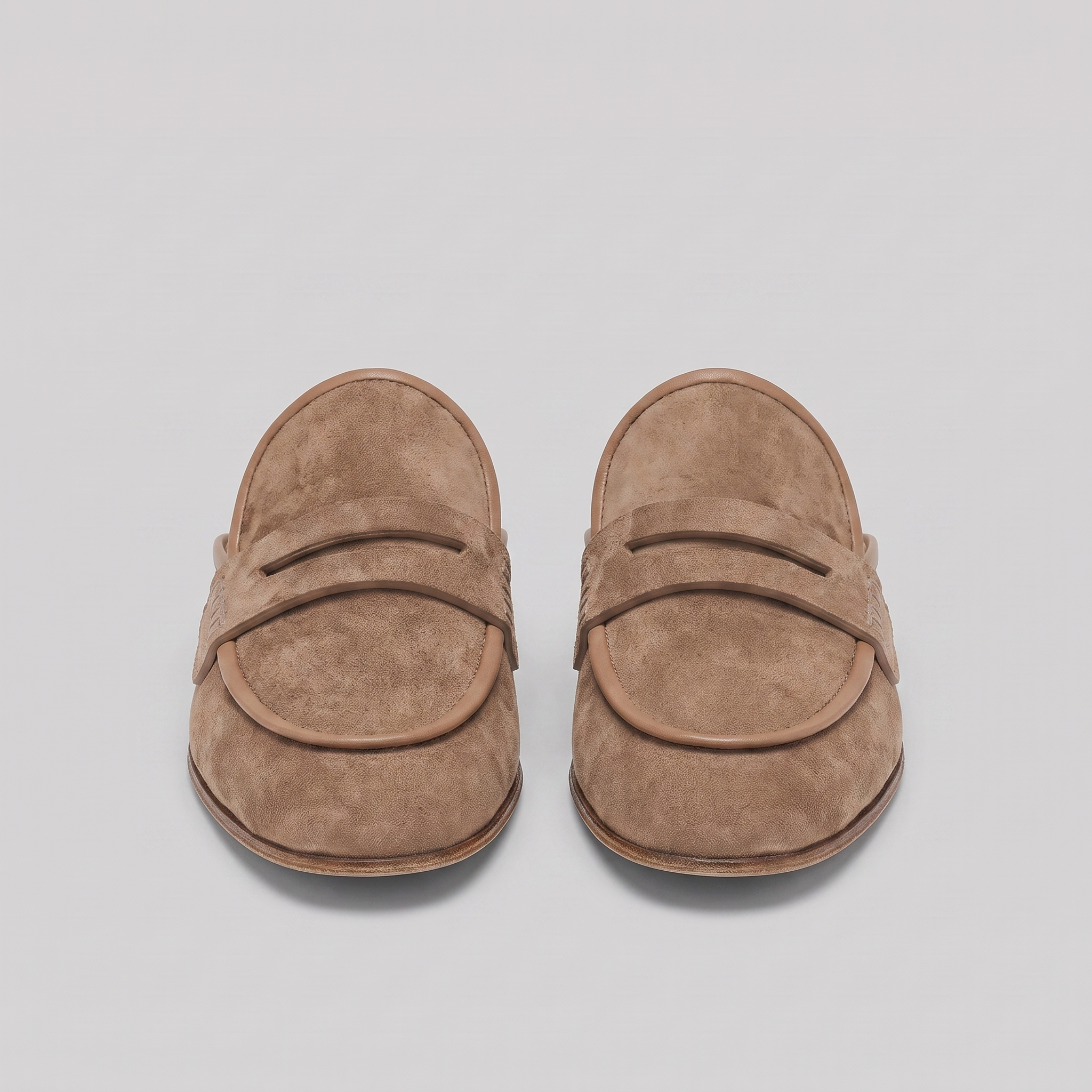 Men's Suede Backless Penny Loafers