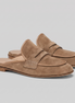 Men's Suede Backless Penny Loafers