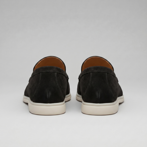 Men's Suede Black Loafers
