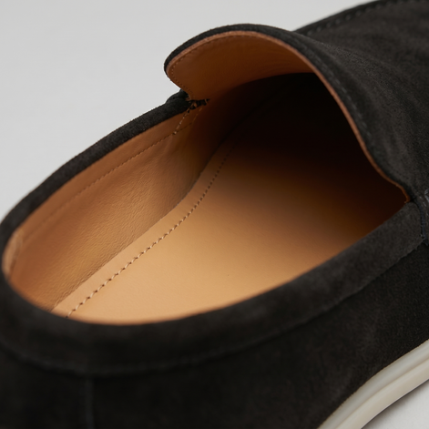 Men's Suede Black Loafers